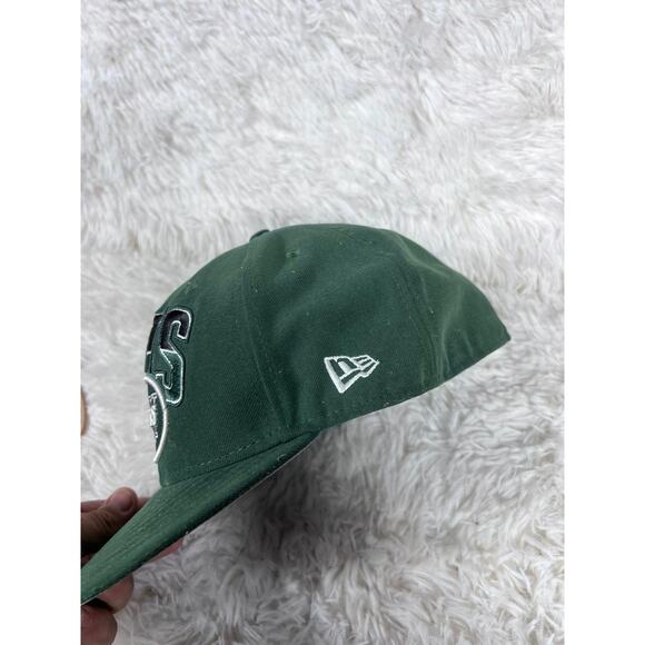 New York Jets Hat Cap Fitted Mens 7 3/4 Green NFL Football New Era 59FIFTY - Picture 3 of 10
